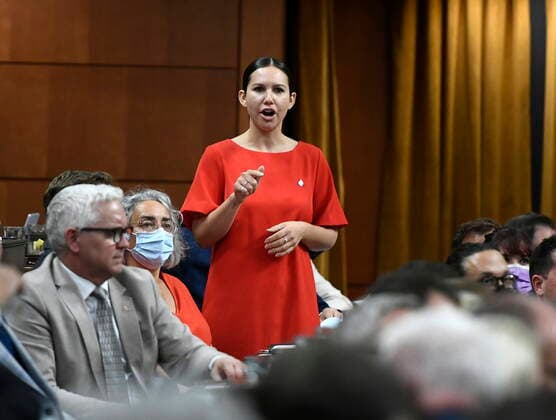 June 8, 2022, Ottawa, ON, CAN: Bloc Quebecois MP Kristina Michaud rises during Question Period in the House of Commons on Parliament Hill in Ottawa on Wednesday, June 8, 2022. Ottawa CAN  - ZUMAc35_ 20220608_zaf_c35_083 Copyright: xJustinxTangx