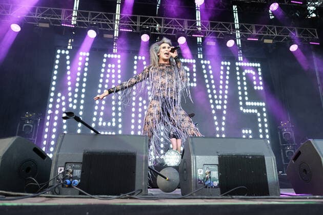 June 8, 2022, Madrid, Spain: Singer Mario Vaquerizo of the Nancys Rubias musical group performs at the Noches del Botanico Festival, at the Alfonso XIII Royal Botanical Garden in Madrid. Madrid Spain - ZUMAs197 20220608_zaa_s197_085 Copyright: xAtilanoxGarciax