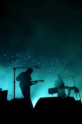 Alex Scally and Victoria Legrand of the band Beach House at a concert at the Columbiahalle in Berlin, 8 June 2022 Beach House Concert Berlin