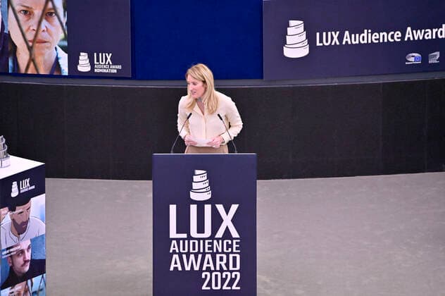 Roberta Metsola at the award ceremony of the Lux Audience Award 2022 in the plenary hall of the European Parliament Strasbourg, 08 06 2022 Foto:xD.xAnoraganingrumx xFuturexImage