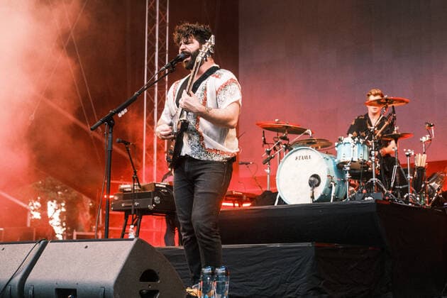 Foals live at Syd For Solen 2022, Copenhagen, Denmark Copenhagen, Denmark. 10th, June 2022. The English indie rock band Foals performs a live concert during the music festival Syd For Solen 2022 in Copenhagen. Here singer and guitarist Yannis Philippakis is seen live on stage. Copenhagen Denmark  Copyright: xGonzalesxPhoto FlemmingxBoxJensex