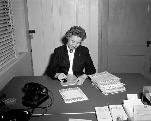 1960s female worker at desk 1062_05_M_-11606-