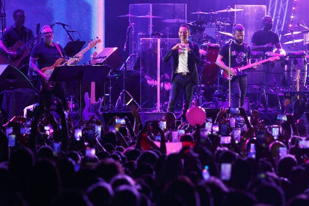 PHOTO IPP MIPA ASSAGO 10 6 2022 MARC ANTHONY CONCERT IN THE PHOTO THE SINGER MARC ANTHONY, MARCO ANTONIO MUNIZ, PUBLIC Italy Photo Press World Copyright  0