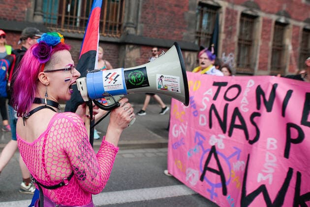 June 11, 2022, Wroclaw, Wroclaw, Poland: Almost 20,000 people took part in the LGBT march in the center of Wroclaw. The order was kept by the police, and the counter-manifestation consisted of 10 people. Wroclaw Poland - ZUMAz123 20220611_zip_z123_067 Copyright: xKrzysztofxZatyckix
