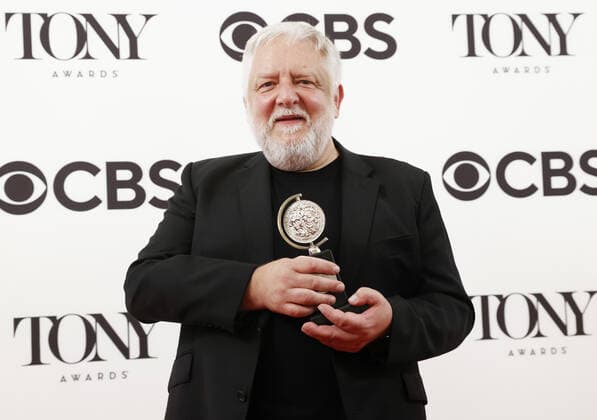 Simon Russell Beale arrives in the press room with their Tony Awards at The 75th Annual Tony Awards at Radio City Music Hall on June 12, 2022 in New York City.  NYP20220612210 JOHNxANGELILLO