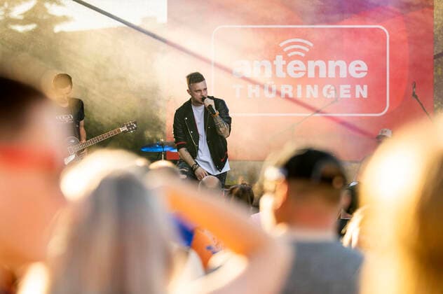 Sebastian Krenz live at the Antenne Thüringen Party Tour 2022 Wasungen, 11 06 2022 Foto:xM.xKremerx xFuturexImage