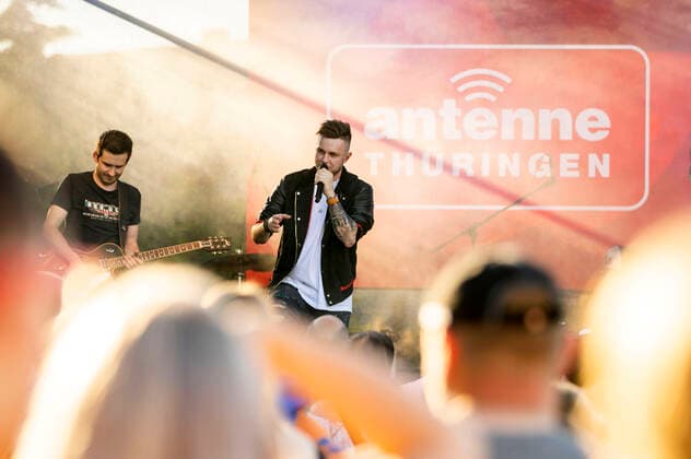 Sebastian Krenz live at the Antenne Thüringen Party Tour 2022 Wasungen, 11 06 2022 Foto:xM.xKremerx xFuturexImage