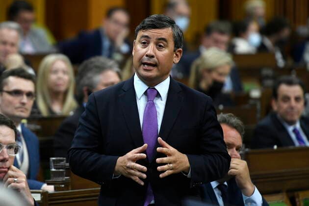 June 13, 2022, Ottawa, ON, CAN: Conservative MP Michael Chong rises during Question Period in the House of Commons on Parliament Hill in Ottawa on Monday, June 13, 2022. Ottawa CAN  - ZUMAc35_ 20220613_zaf_c35_035 Copyright: xJustinxTangx