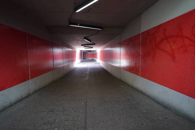 Unterführung GER, 20211126, Unterführung am Waldshuter Bahnhof *** Underpass GER, 20211126, underpass at Waldshut train station