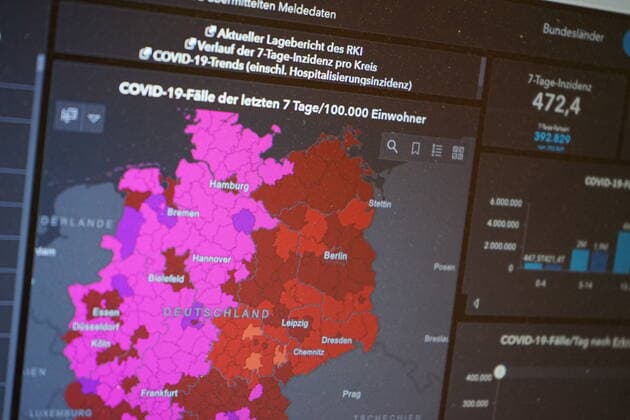15 06 2022 RKI dashboard, 7-day incidence is now 472.4 RKI dashboard on a Monito Germany