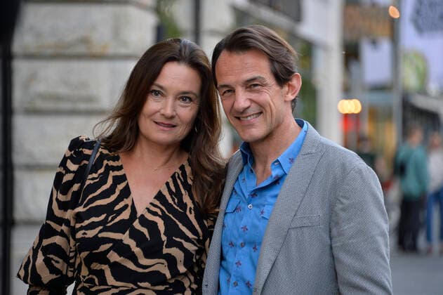 Hans Werner Meyer with wife Jacqueline Macaulay Arrival at the German Drama Award Dinner Hotel ZOO Berlin 14 June 2022