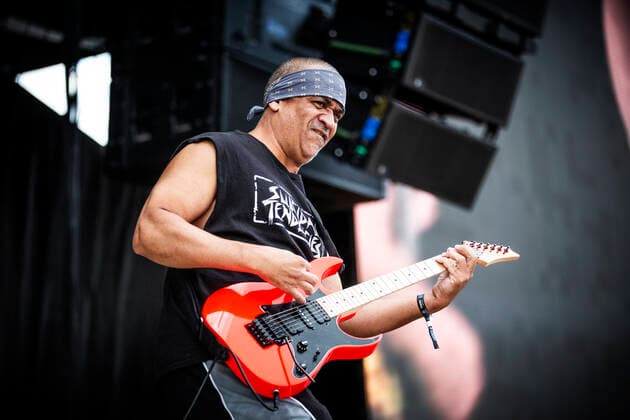 Suicidal Tendencies live at Copenhell 2022, Copenhagen, Denmark Copenhagen, Denmark. 15th, June 2022. The American trash metal band Suicidal Tendencies performs a live concert during the Danish heavy metal festival Copenhell 2022 in Copenhagen. Here guitarist Dean Pleasants is seen live on stage. Copenhagen Denmark  Copyright: xGonzalesxPhoto ChristianxHjorthx