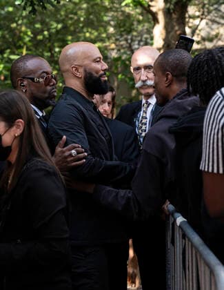 The Harry Belafonte Voices for Social Justice Award at TFF Common speaks with fans while attending The Harry Belafonte Voices for Social Justice Award at TFF at SVA Theater. Common was named as recipient of 2022 award. New York New York United States Copyright: LevxRadin
