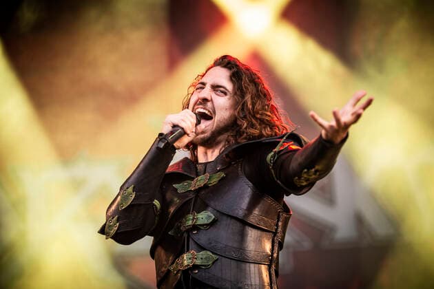 Gloryhammer live at Copenhell 2022, Copenhagen, Denmark Copenhagen, Denmark. 15th, June 2022. The Anglo-Swiss power metal band Gloryhammer performs a live concert during the Danish heavy metal festival Copenhell 2022 in Copenhagen. Here vocalist Sozos Michael is seen live on stage. Copenhagen Denmark  Copyright: xGonzalesxPhoto ChristianxHjorthx