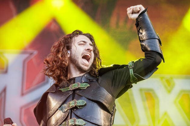 Gloryhammer live Copenhell 2022, Copenhagen, Denmark Copenhagen, Denmark. 15th, June 2022. The British power metal band Gloryhammer performs a live concert during the Danish heavy metal festival Copenhell 2022 in Copenhagen. Here vocalist Sozos Michael is seen live on stage. Copenhagen Denmark  Copyright: xGonzalesxPhoto PeterxTroestx