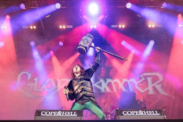 Gloryhammer live Copenhell 2022, Copenhagen, Denmark Copenhagen, Denmark. 15th, June 2022. The British power metal band Gloryhammer performs a live concert during the Danish heavy metal festival Copenhell 2022 in Copenhagen. Here vocalist Sozos Michael is seen live on stage. Copenhagen Denmark  Copyright: xGonzalesxPhoto PeterxTroestx