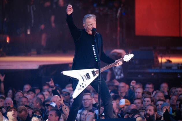 Metallica live at Copenhell 2022, Copenhagen, Denmark Copenhagen, Denmark. 15th, June 2022. The American heavy metal band Metallica performs live concert during the Danish heavy metal festival Copenhell 2022 in Copenhagen. Here vocalist and guitarist James Hetfield is seen live on stage. Copenhagen Denmark  Copyright: xGonzalesxPhoto PeterxTroestx