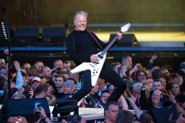 Metallica live at Copenhell 2022, Copenhagen, Denmark Copenhagen, Denmark. 15th, June 2022. The American heavy metal band Metallica performs live concert during the Danish heavy metal festival Copenhell 2022 in Copenhagen. Here vocalist and guitarist James Hetfield is seen live on stage. Copenhagen Denmark  Copyright: xGonzalesxPhoto PeterxTroestx