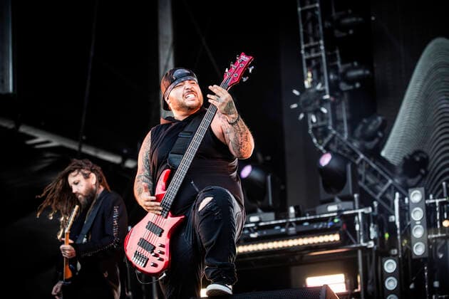 Korn live at Copenhell 2022, Copenhagen, Denmark Copenhagen, Denmark. 16th, June 2022. The American nu metal band Korn performs a live concert during the Danish heavy metal festival Copenhell 2022 in Copenhagen. Here bass player Ra Diaz is seen live on stage. Photo credit: Gonzales Photo - Christian Hjorth). Copenhagen Denmark  Copyright: xGonzalesxPhoto ChristianxHjorthx