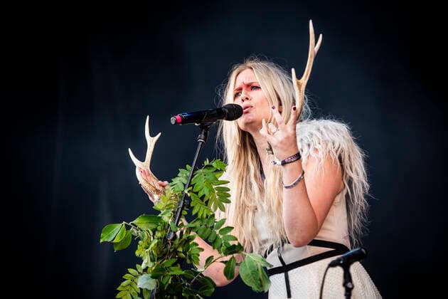 Myrkur live at Copenhell 2022, Copenhagen, Denmark Copenhagen, Denmark. 16th, June 2022. The Danish one-woman black metal act Myrkur consists of musician and vocalist Amalie Bruun who here performs a live concert during the Danish metal festival Copenhell 2022 in Copenhagen. Photo credit: Gonzales Photo - Christian Hjorth). Copenhagen Denmark  Copyright: xGonzalesxPhoto ChristianxHjorthx