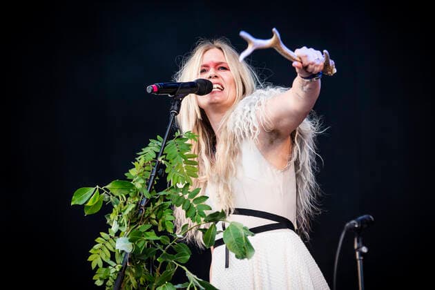Myrkur live at Copenhell 2022, Copenhagen, Denmark Copenhagen, Denmark. 16th, June 2022. The Danish one-woman black metal act Myrkur consists of musician and vocalist Amalie Bruun who here performs a live concert during the Danish metal festival Copenhell 2022 in Copenhagen. Photo credit: Gonzales Photo - Christian Hjorth). Copenhagen Denmark  Copyright: xGonzalesxPhoto ChristianxHjorthx