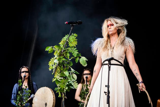 Myrkur live at Copenhell 2022, Copenhagen, Denmark Copenhagen, Denmark. 16th, June 2022. The Danish one-woman black metal act Myrkur consists of musician and vocalist Amalie Bruun who here performs a live concert during the Danish metal festival Copenhell 2022 in Copenhagen. Photo credit: Gonzales Photo - Christian Hjorth). Copenhagen Denmark  Copyright: xGonzalesxPhoto ChristianxHjorthx