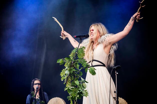 Myrkur live at Copenhell 2022, Copenhagen, Denmark Copenhagen, Denmark. 16th, June 2022. The Danish one-woman black metal act Myrkur consists of musician and vocalist Amalie Bruun who here performs a live concert during the Danish metal festival Copenhell 2022 in Copenhagen. Photo credit: Gonzales Photo - Christian Hjorth). Copenhagen Denmark  Copyright: xGonzalesxPhoto ChristianxHjorthx