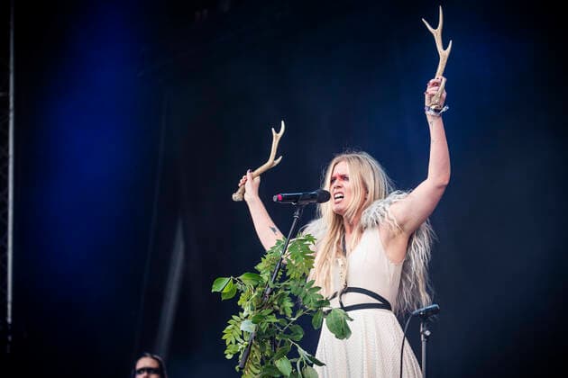 Myrkur live at Copenhell 2022, Copenhagen, Denmark Copenhagen, Denmark. 16th, June 2022. The Danish one-woman black metal act Myrkur consists of musician and vocalist Amalie Bruun who here performs a live concert during the Danish metal festival Copenhell 2022 in Copenhagen. Photo credit: Gonzales Photo - Christian Hjorth). Copenhagen Denmark  Copyright: xGonzalesxPhoto ChristianxHjorthx