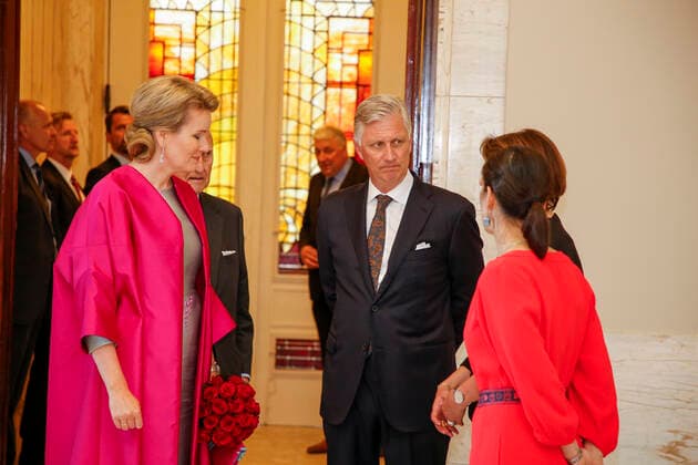 Belgisches Königspaar Mathilde und Philippe bei Queen Elisabeth Cello Competition Abschlusskonzert Queen Mathilde of Belgium and King Philippe - Filip of Belgium pictured during a royal visit to the closing concert of the Queen Elisabeth Cello Competition 2022, at the Centre for Fine Arts (Paleis voor Schone Kunsten - Palais des Beaux-Arts), in Brussels, Thursday 16 June 2022.  NICOLASxMAETERLINCK 36411086