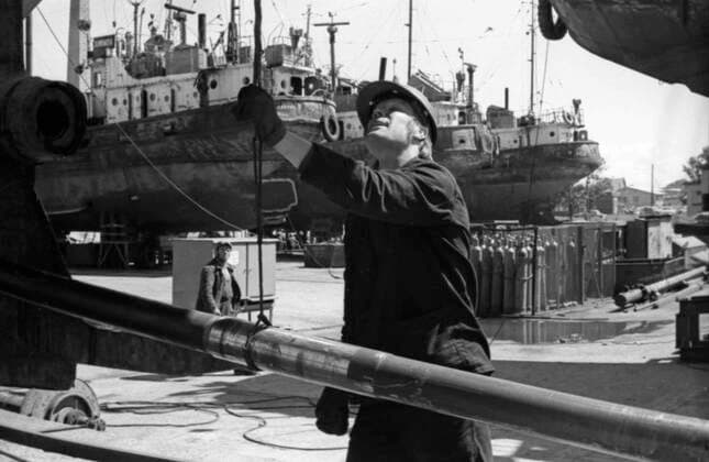 Kirov Fishing Cooperative in Estonia 8207344 27.06.1984 The exemplary Kirov Fishing Cooperative in the Estonian SSR. Experts from its own design bureau developed equipment and technologies for repairing fishing vessels of the cooperative s flotilla on the stocks. Vsevolod Tarasevich Estonia  Copyright: xVsevolodxTarasevichx