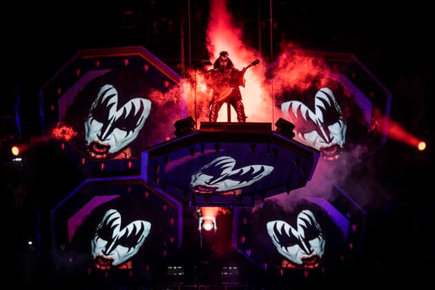 Kiss live at Copenhell 2022, Copenhagen, Denmark Copenhagen, Denmark. 16th, June 2022. The American rock band Kiss performs a live concert during the Danish heavy metal festival Copenhell 2022 in Copenhagen. Here vocalist and bass player Gene Simmons is seen live on stage. Copenhagen Denmark  Copyright: xGonzalesxPhoto ChristianxHjorthx