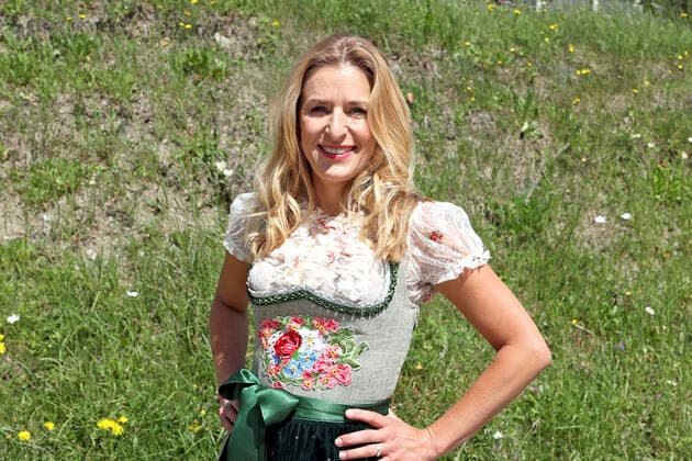 ORF Wenn die Musi spielt singer Stefanie Hertel on the sidelines of the artists meeting for the music open air Wenn die Musi spielt on 17 06 2022 on the festival grounds in Bad Kleinkirchheim 20220617BOS0011