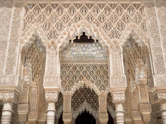 Alhambra Palace, a place of legend, romance and history, represents the last late flowering of Islamic civilisation and culture in Al-Andalus before the Spanish Reconquista in 1492. Its courtyards and rooms are sublimely decorated in ornate carvings, tiles and arabesques. Hypnotically beautiful geometric shapes and patterns adorn every surface of this masterpiece of medieval design and architecture. JonxBowerxatxApexphotos 4053_14_POI_L_CORDOBA-GRANADA_000152