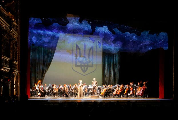 The Odesa Opera Theatre Opened Its Doors To Visitors, For The First Time Since The Russian Invasion In Ukraine Ukrainians artists perform during the first concert, since the beginning of the Russian invasion in Ukraine, at the Odesa National Academic Opera and Ballet Theatre in Odesa, Ukraine 17 June 2022. The Odesa National Academic Opera and Ballet Theatre opened its doors to visitors again, for the first time since the Russian invasion in Ukraine, and resumes showing their performances and concerts. The first concerts Opera Gala , Ballet Gala and the opera A Zaporozhian Beyond the Danube are dedicated to Ukrainian Army. Odesa Ukraine  Copyright: xSTRx originalFilename: sindeyev-notitle220617_npCS4.jpg