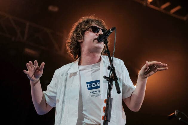 June 17, 2022, Newport, United Kingdom: Jack Cochrane, vocalist and lead guitarist with Scottish indie rock band The Snuts, who s song Always was the final number one in the Scottish Singles Chart before it was discontinued in December 2020, performing live on stage in the Big Top at the Isle of Wight Festival. Newport United Kingdom - ZUMAs197 20220617_zaa_s197_268 Copyright: xDawnxFletcher-Parkx
