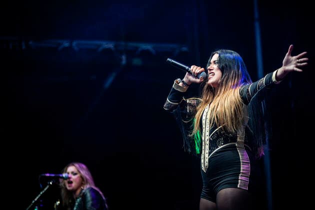 Thundermother live at Copenhell 2022, Copenhagen, Denmark Copenhagen, Denmark. 17th, June 2022. The Swedish rock band Thundermother performs a live concert during the Danish heavy metal festival Copenhell 2022 in Copenhagen. Here vocalist Guernica Mancini is seen live on stage. Copenhagen Denmark  Copyright: xGonzalesxPhoto ChristianxHjorthx