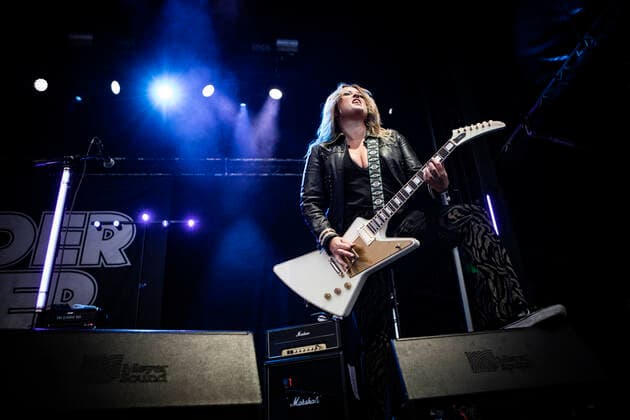 Thundermother live at Copenhell 2022, Copenhagen, Denmark Copenhagen, Denmark. 17th, June 2022. The Swedish rock band Thundermother performs a live concert during the Danish heavy metal festival Copenhell 2022 in Copenhagen. Here guitarist Filippa N?ssil is seen live on stage. Copenhagen Denmark  Copyright: xGonzalesxPhoto ChristianxHjorthx