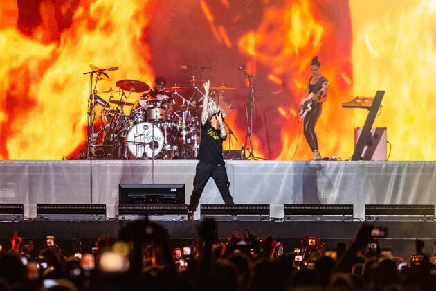 Ultimo Performs In Ancona, Italy Ultimo during the concert, ultimo stadi 2022, at Stadio del Conetro, Ancona during the Italian singer Music Concert Ultimo Stadi 2022 on June 17, 2022 at the Stadio del Conero in Ancona, Italy Ancona Italy  Copyright: xValeriaxLipperax originalFilename: livemedia-ultimost220617_npkKN.jpg