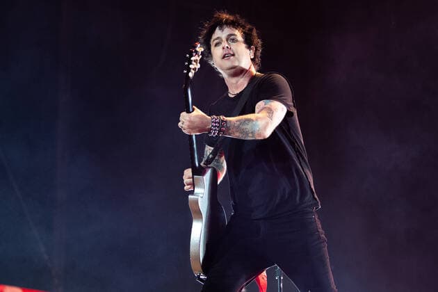 Singer and guitarist Billie Joe Armstrong of Green Day performs during the Rock for People 2022 music festival in Hradec Kralove, Czech Republic, June 18, 2022. (CTKxPhoto DavidxTanecek) CTKPhotoP2022061900079  TAD 002