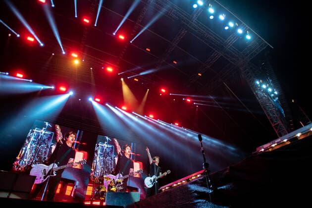Singer and guitarist Billie Joe Armstrong of Green Day performs during the Rock for People 2022 music festival in Hradec Kralove, Czech Republic, June 18, 2022. (CTKxPhoto DavidxTanecek) CTKPhotoP2022061900080  TAD 003