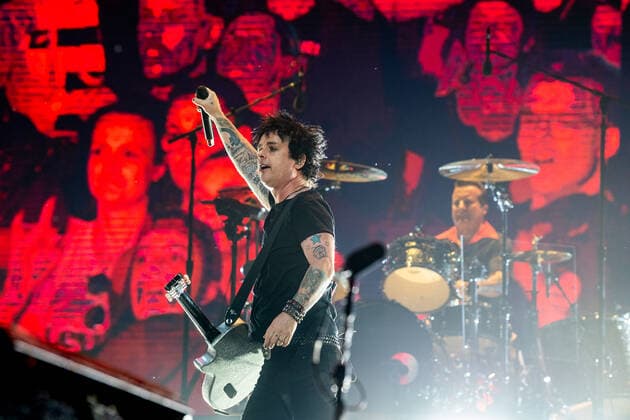 Singer and guitarist Billie Joe Armstrong of Green Day performs during the Rock for People 2022 music festival in Hradec Kralove, Czech Republic, June 18, 2022. (CTKxPhoto DavidxTanecek) CTKPhotoP2022061900170  TAD 012