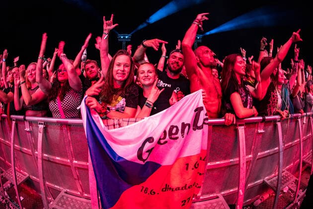 Fans during the concert of the Green Day group at the Rock for People 2022 music festival in Hradec Kralove, Czech Republic, June 18, 2022. (CTKxPhoto DavidxTanecek) CTKPhotoP2022061900226  TAD 014