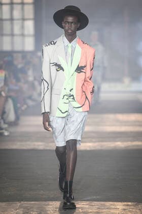 Milan, Milan Fashion Week, men s spring summer 2023. Milan, Men s fashion, spring summer 2023. MOSCHINO fashion show catwalk Pictured: model  Copyright: xBlufotox xipa-agency.netx xModaxMilanox