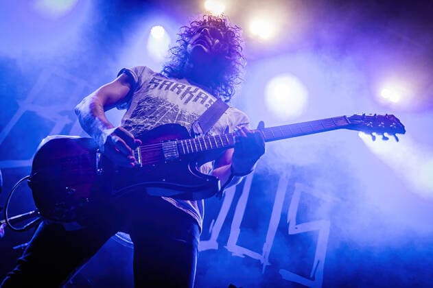Bombus live at Copenhell 2022, Copenhagen, Denmark Copenhagen, Denmark. 18th, June 2022. The Swedish heavy metal band Bombus performs a live concert during the Danish heavy metal festival Copenhell 2022. Here guitarist and vocalist Feffe Berglund is seen live on stage. Copenhagen Denmark  Copyright: xGonzalesxPhoto SebastianxDammarkx