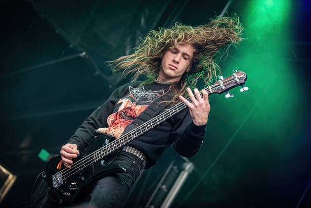 Gatecreeper live at Copenhell 2022, Copenhagen, Denmark Copenhagen, Denmark. 18th, June 2022. The American death metal band Gatecreeper performs a live concert during the Danish heavy metal festival Copenhell 2022 in Copenhagen. Here bass player Alexander Brown is seen live on stage. Copenhagen Denmark  Copyright: xGonzalesxPhoto SebastianxDammarkx