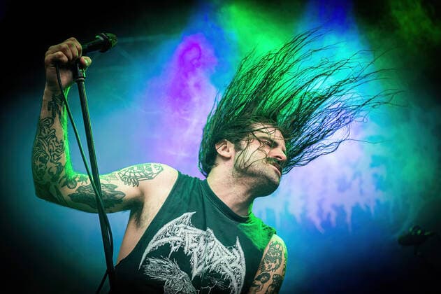 Gatecreeper live at Copenhell 2022, Copenhagen, Denmark Copenhagen, Denmark. 18th, June 2022. The American death metal band Gatecreeper performs a live concert during the Danish heavy metal festival Copenhell 2022 in Copenhagen. Here vocalist Chase Mason a.k.a. Hellahammer is seen live on stage. Copenhagen Denmark  Copyright: xGonzalesxPhoto SebastianxDammarkx