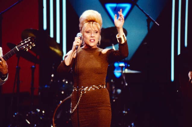 VAYA CON DIOS Vaya con Dios, belgische Pop Band mit Sängerin Dani Klein, TV performance, Deutschland, 1989. Vaya con Dios, Belgian Pop ban with singer Dani Klein, TV performance, Germany, 1989., Deutschland Copyright: kpa UnitedArchives55041879 EDITORIAL USE ONLY