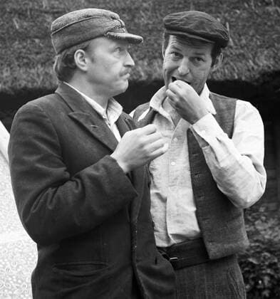 KAIDANOVSKY ADOMAITIS FILM FACT 72978 01.09.1981 Merited Artist of Russia Alexander Kaidanovsky (left) and Ppeople s Artist of the Lithuanian S.S.R. Regimantas Adomaitis (right) in scene from film Fact. Audrius Sputnik Lithuania  Copyright: xAudriusx