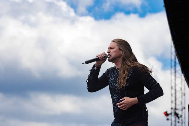 Artillery live at Copenhell 2022, Copenhagen, Denmark Copenhagen, Denmark. 18th, June 2022. The Danish thrash metal band Artillery performs a live concert during the Danish heavy metal festival Copenhell 2022 in Copenhagen. Here vocalist Michael Bastholm Dahl is seen live on stage. Copenhagen Denmark  Copyright: xGonzalesxPhoto PeterxTroestx