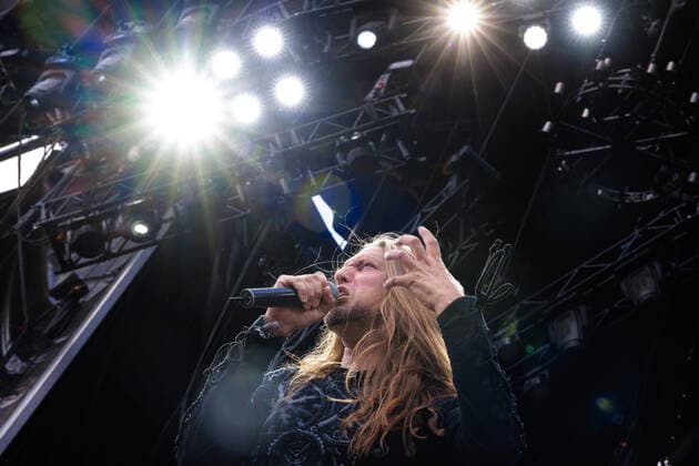 Artillery live at Copenhell 2022, Copenhagen, Denmark Copenhagen, Denmark. 18th, June 2022. The Danish thrash metal band Artillery performs a live concert during the Danish heavy metal festival Copenhell 2022 in Copenhagen. Here vocalist Michael Bastholm Dahl is seen live on stage. Copenhagen Denmark  Copyright: xGonzalesxPhoto PeterxTroestx